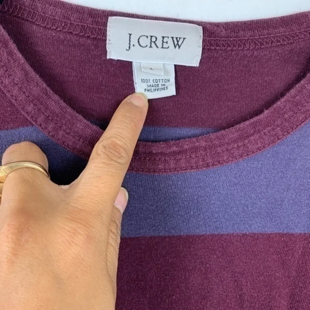J.Crew striped 100% Cotton size Large